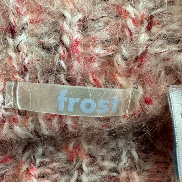 Frost Sweater Womens Size M/L  Mohair Blend Mock Neck Pullover Cropped  90s - Picture 3 of 13